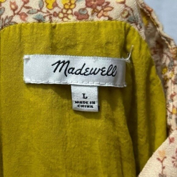 Madewell Print-Mix Tiered Midi Dress in Jaipur Floral Size Large Cottagecore • - Picture 6 of 8